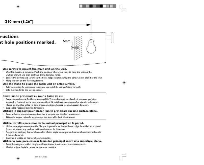 Philips MCM240 Wall Mounting instructions