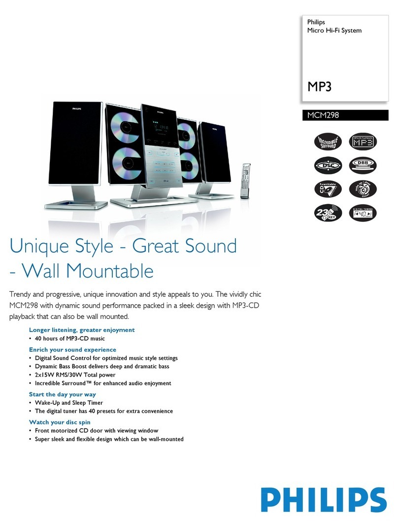 Philips MCM 298 User manual