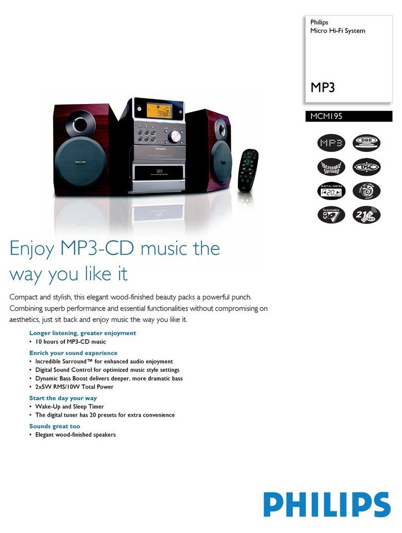 Philips MCM195 Specifications