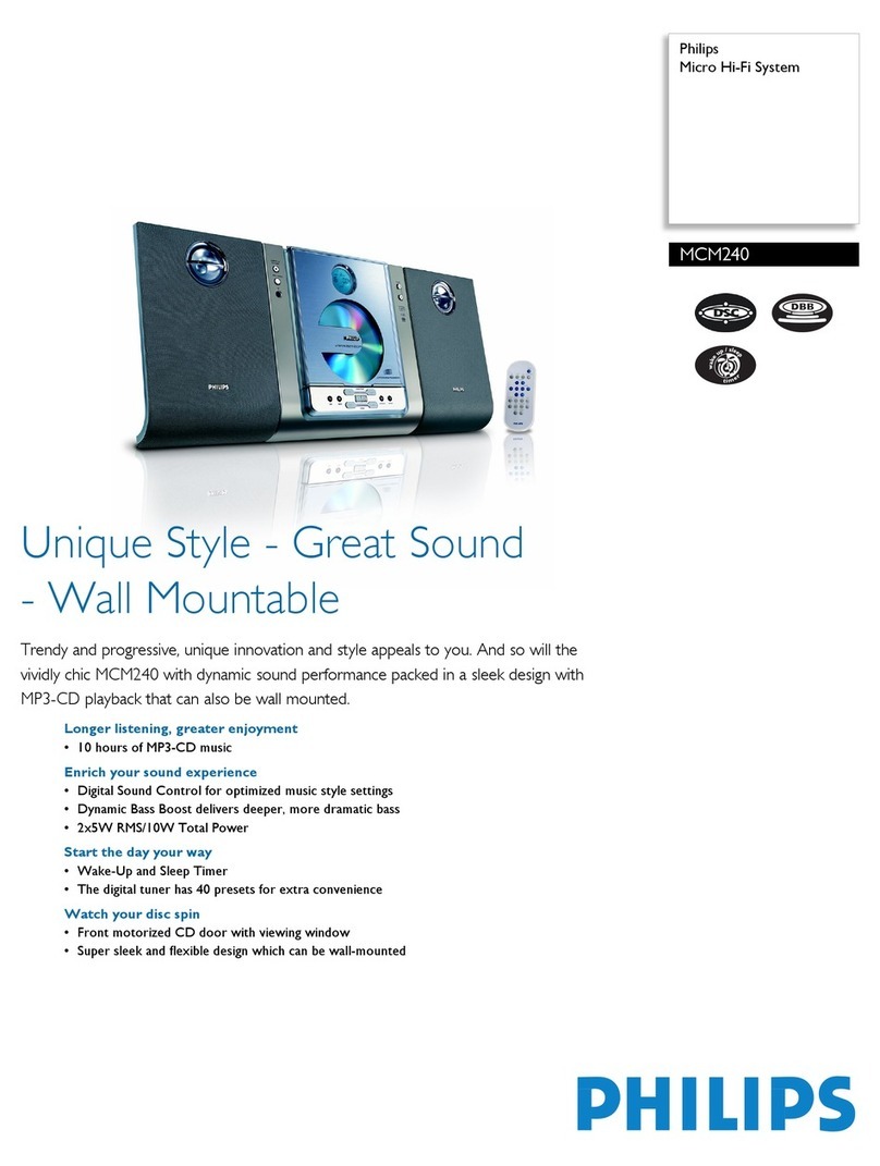 Philips MCM240 User manual