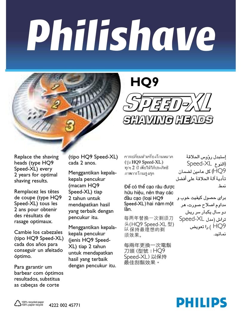 Philips Philishave HQ9 User manual Philips Philishave HQ9 User manual