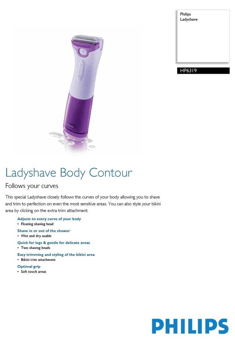 Philips Norelco Ladyshave HP6319 User manual