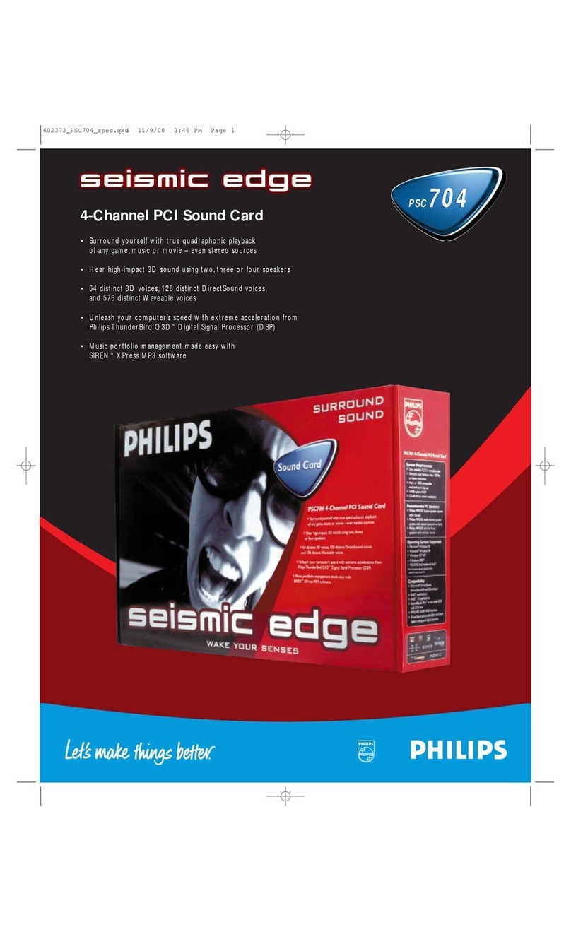 Philips Seismic Edge PSC704 Specifications