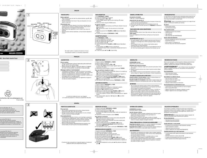 Philips/Magnavox AQ6582 user guide