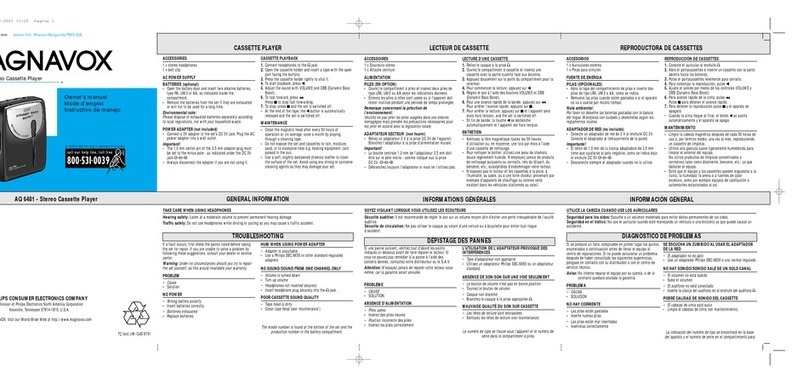 Magnavox AQ6481 owner's manual