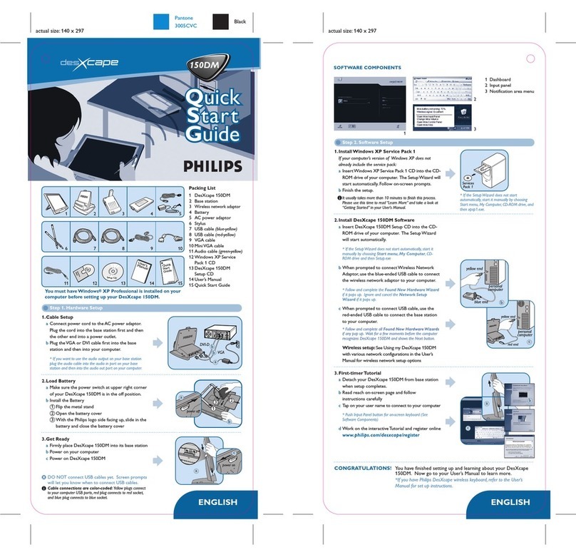 Philips DesXcape 150DM10P User manual