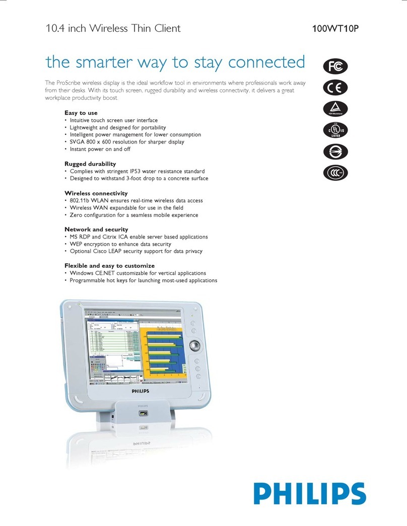 Philips 100WT10P User manual
