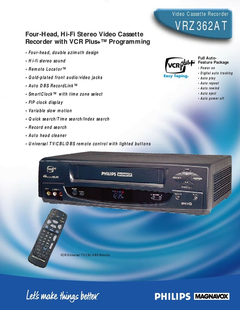 Philips VRZ362AT User manual Philips VRZ362AT User manual