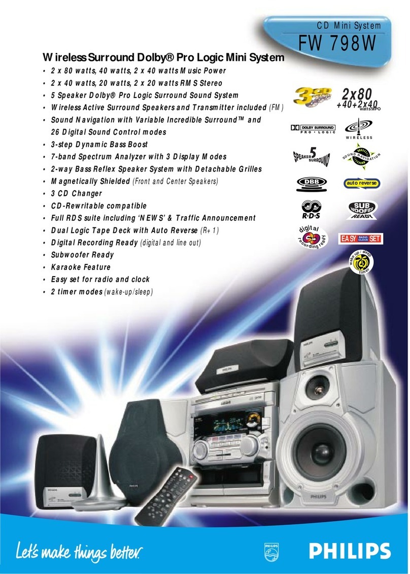 Philips FW798W Specifications