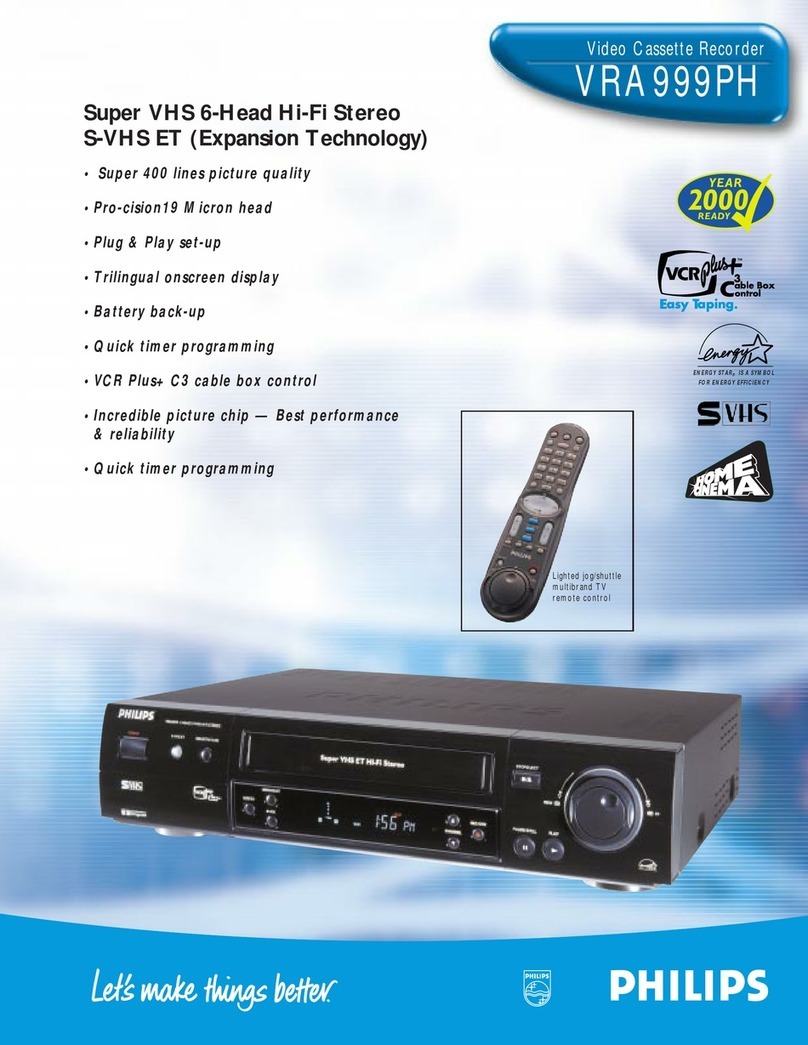 Philips VRA999PH Specifications