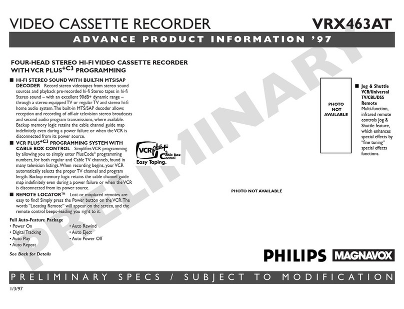 Philips VRX463AT User manual