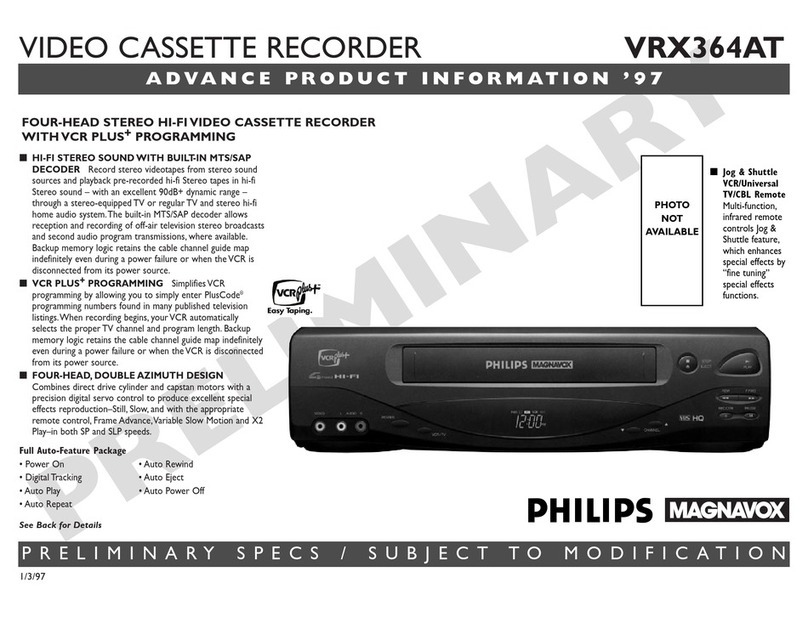 Philips VRX364AT Specifications