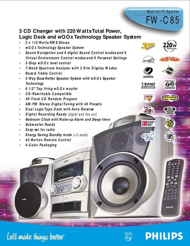 Philips FW-C85 User manual