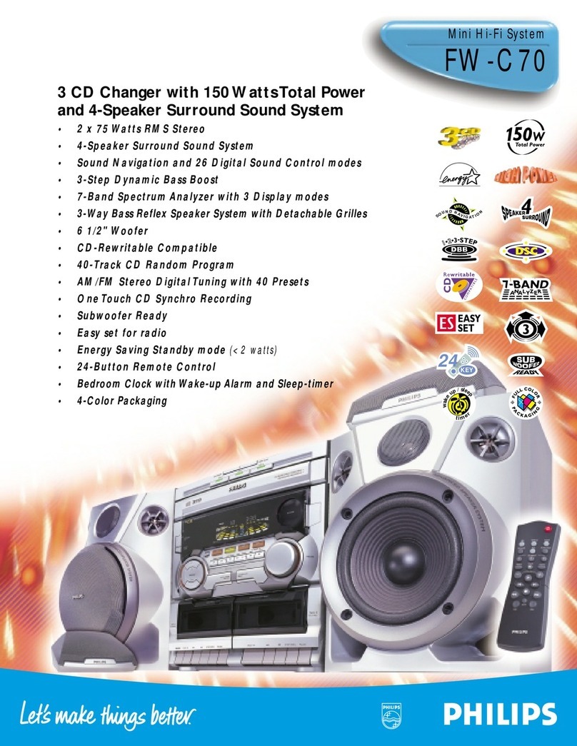 Philips FW-C70 Specifications
