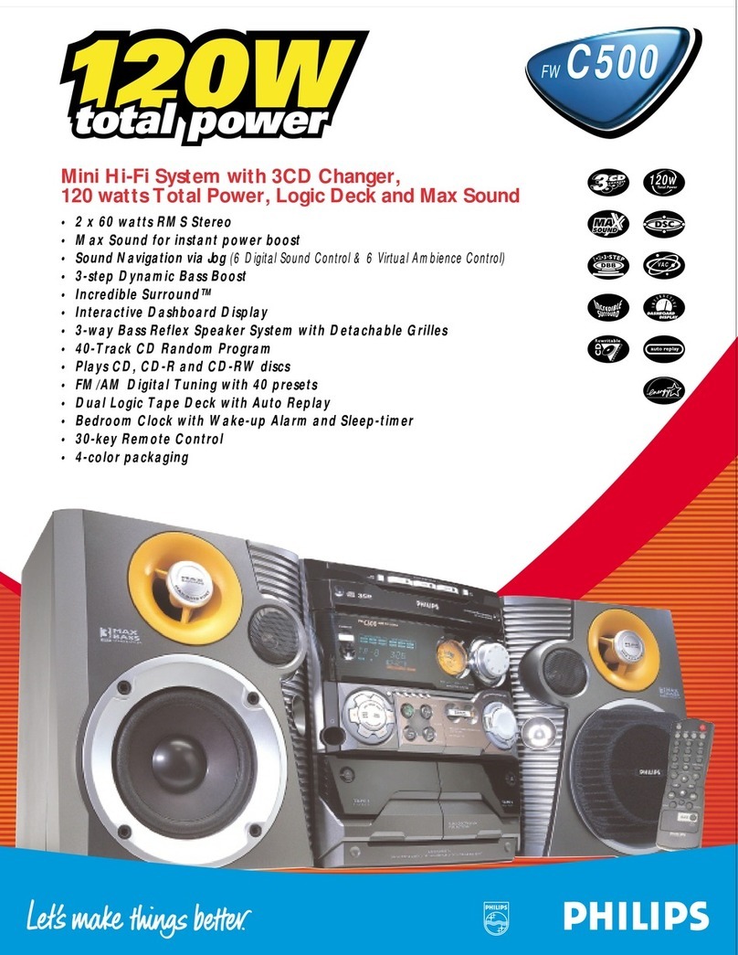 Philips FW-C500 User manual