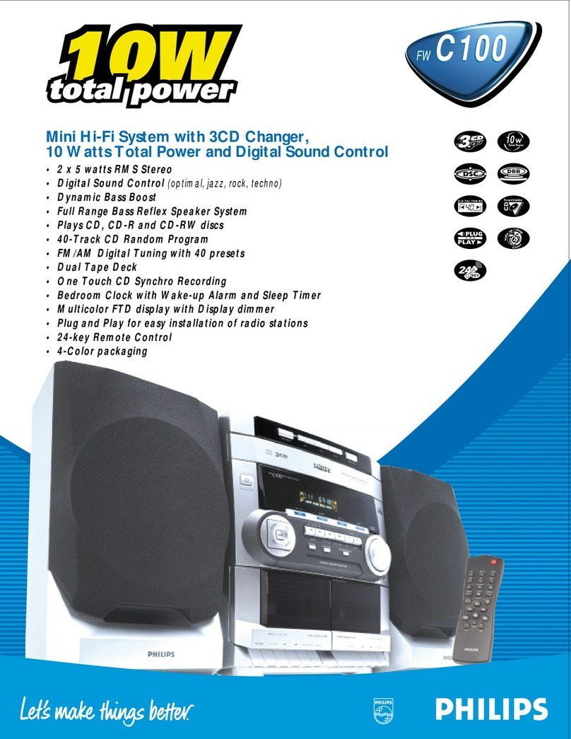 Philips FW-C100 Specifications