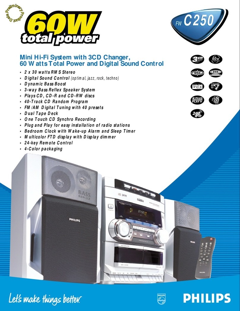 Philips FW-C250 User manual