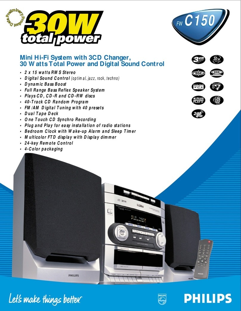 Philips FW-C150 Specifications
