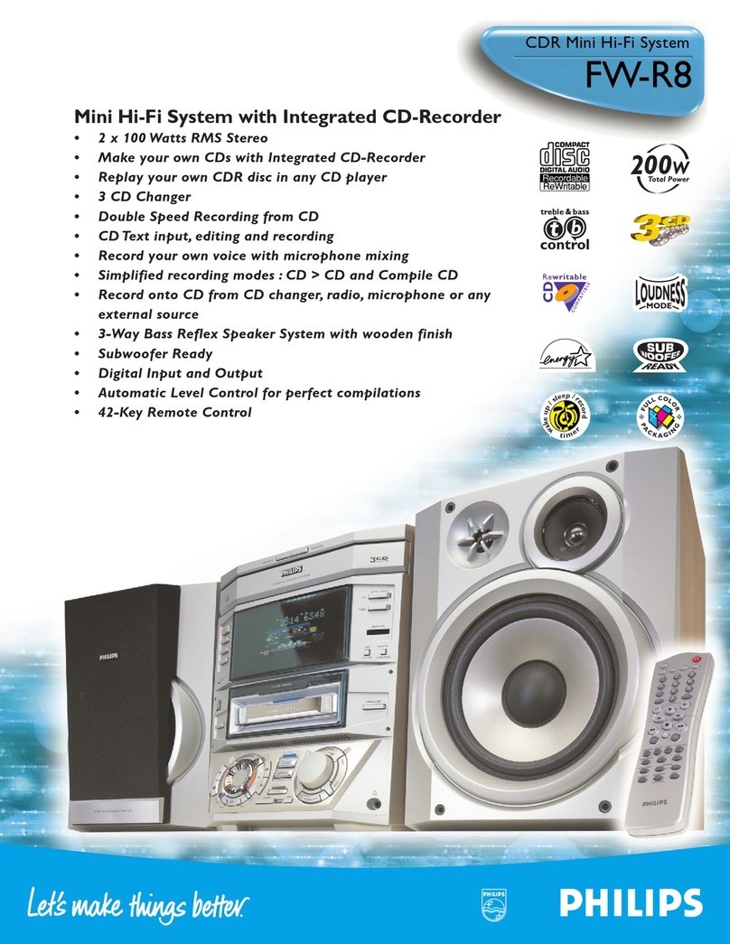 Philips FW-R8 Specifications