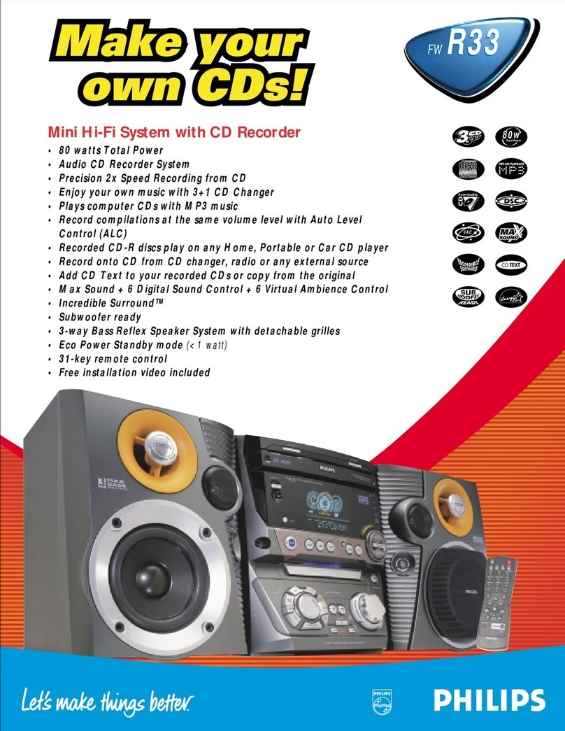 Philips FW-R33 Specifications