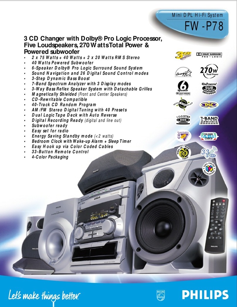 Philips FW-P78 Specifications