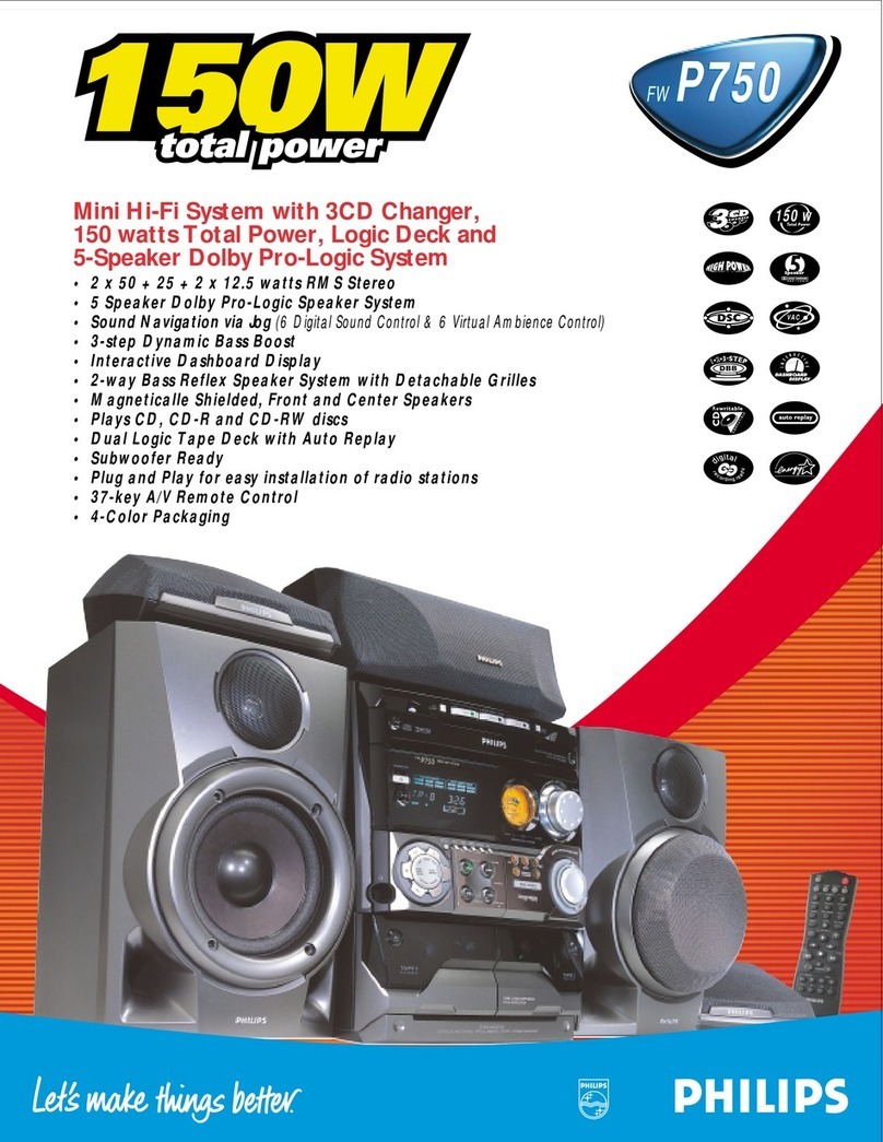Philips FW-P750 User manual Philips FW-P750 User manual