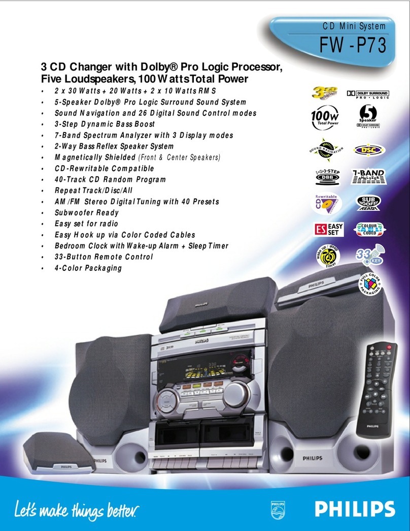 Philips Pro Logic FW-P73 User manual