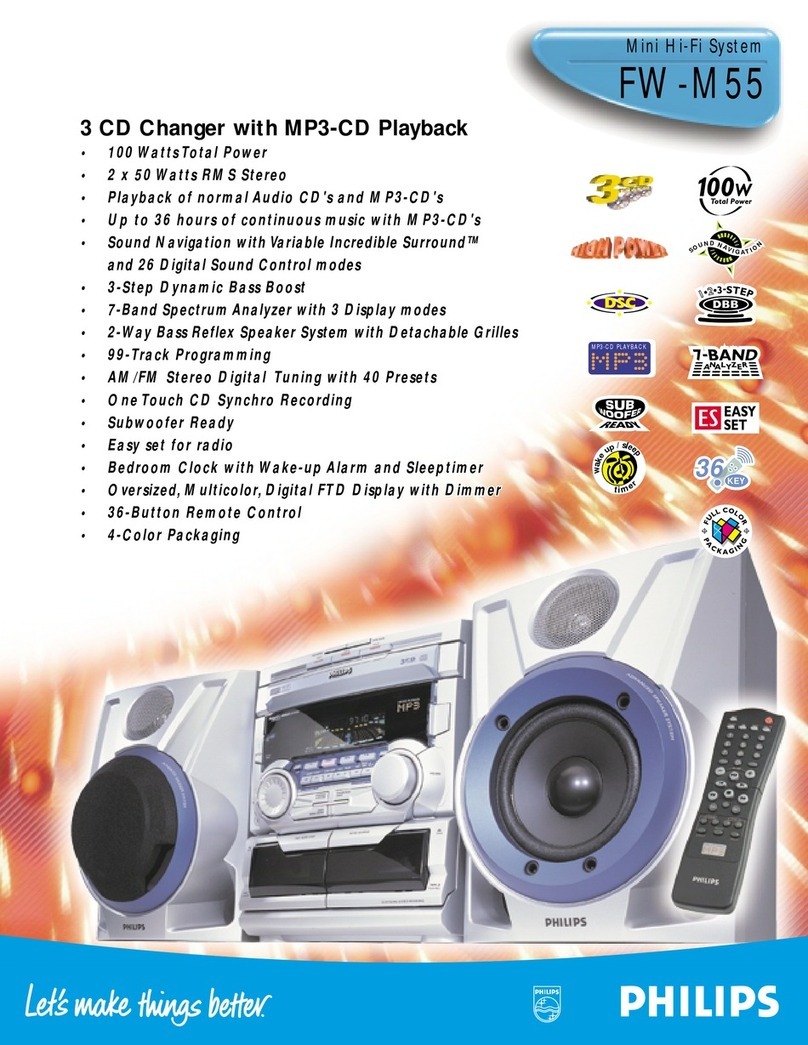Philips FW-M55 Specifications