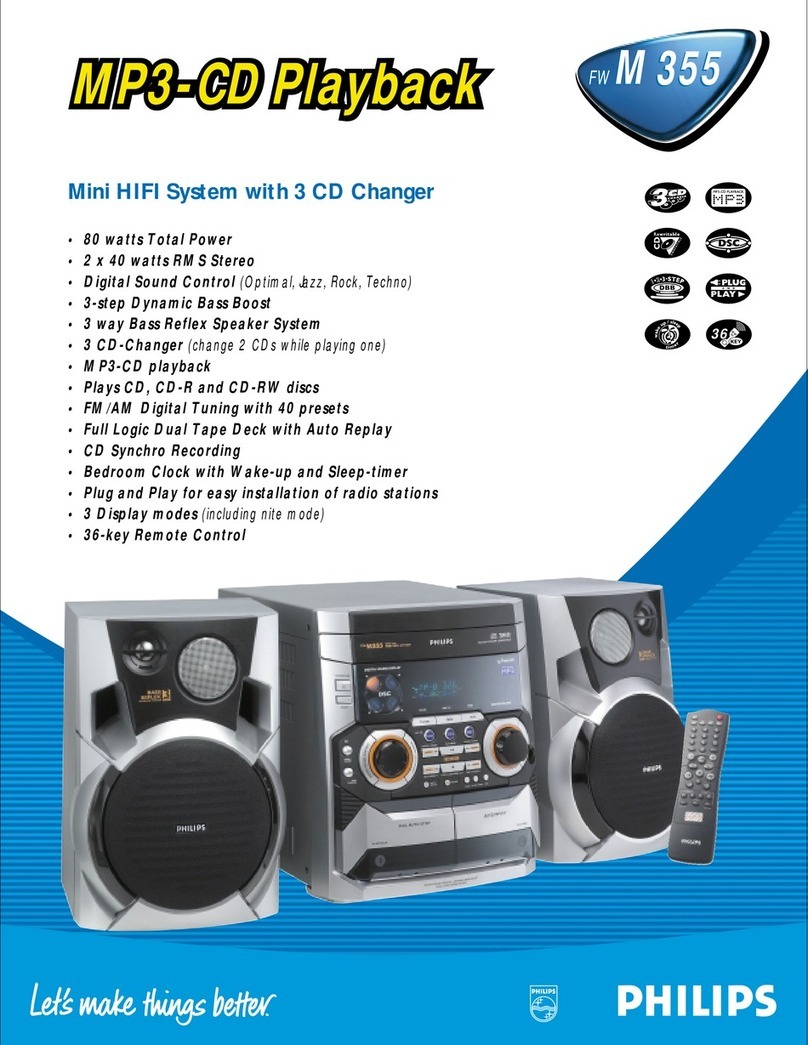Philips FW-M355 Specifications
