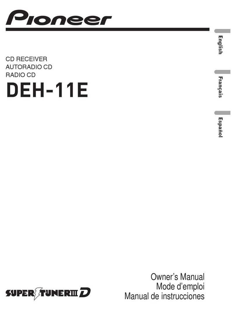 Pioneer DEH11E - SCD Receiver owner's manual