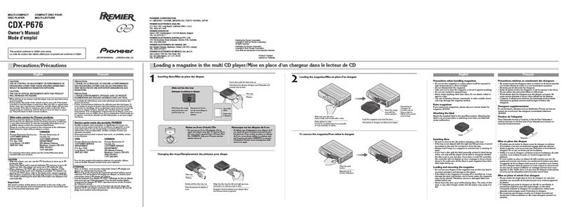 Pioneer Premier CDX-P676 User manual