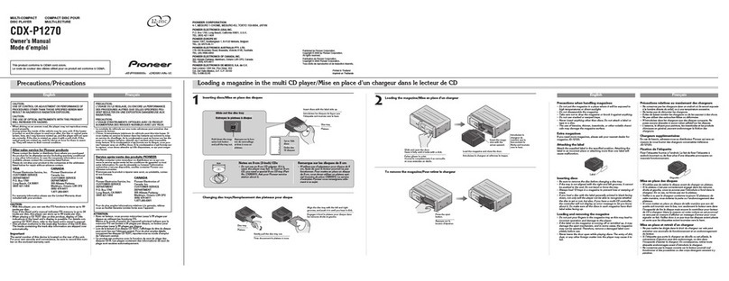 Pioneer CDX-P1270 User manual