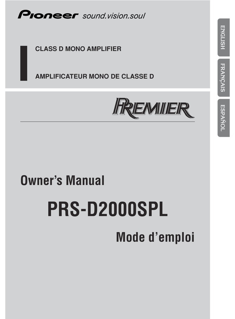 Pioneer PRS-D2000SPL - Premier Amplifier owner's manual