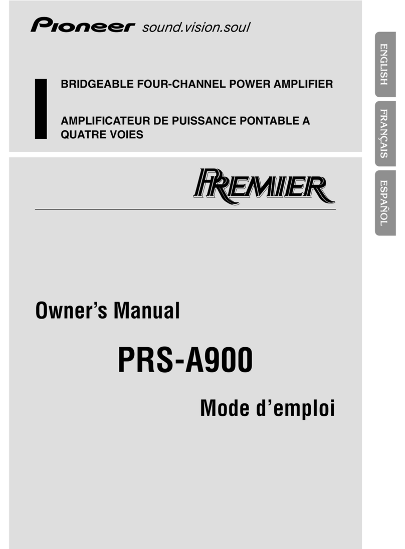 Pioneer Premier PRS-A900 owner's manual