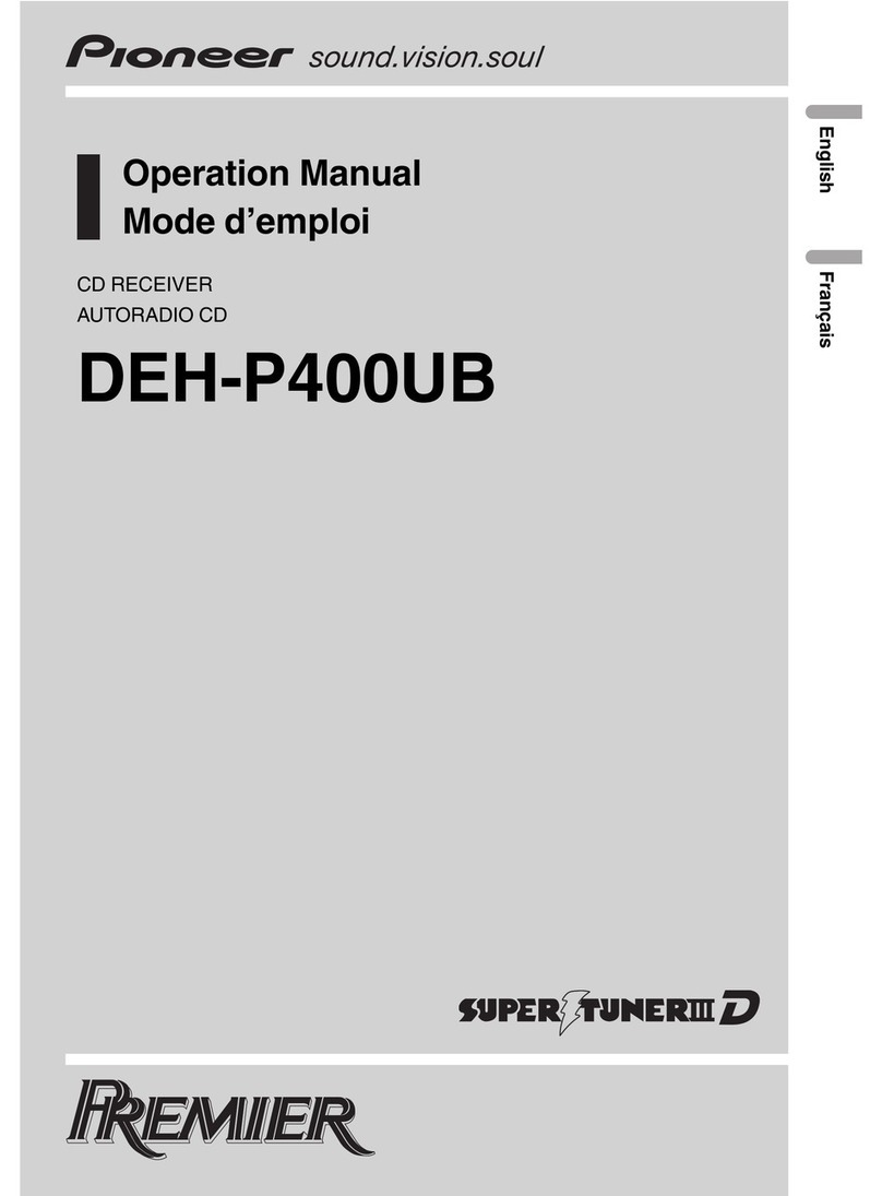 Pioneer DEH-P400UB - Premier Radio / CD User manual