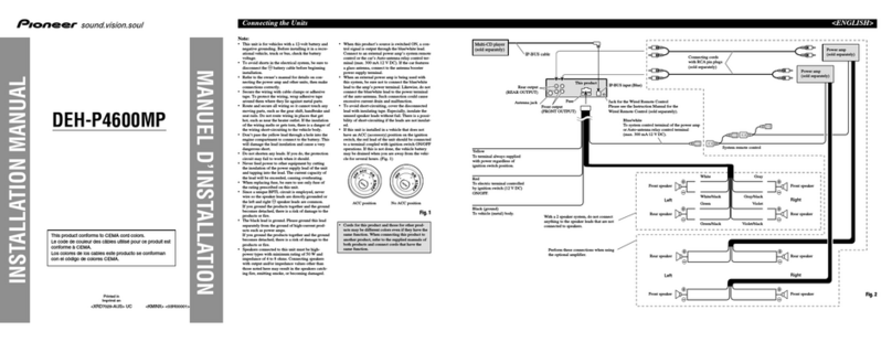 Pioneer DEH-P4600MP installation manual