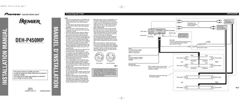 Pioneer Super Tuner IIID DEH-P450MP installation manual