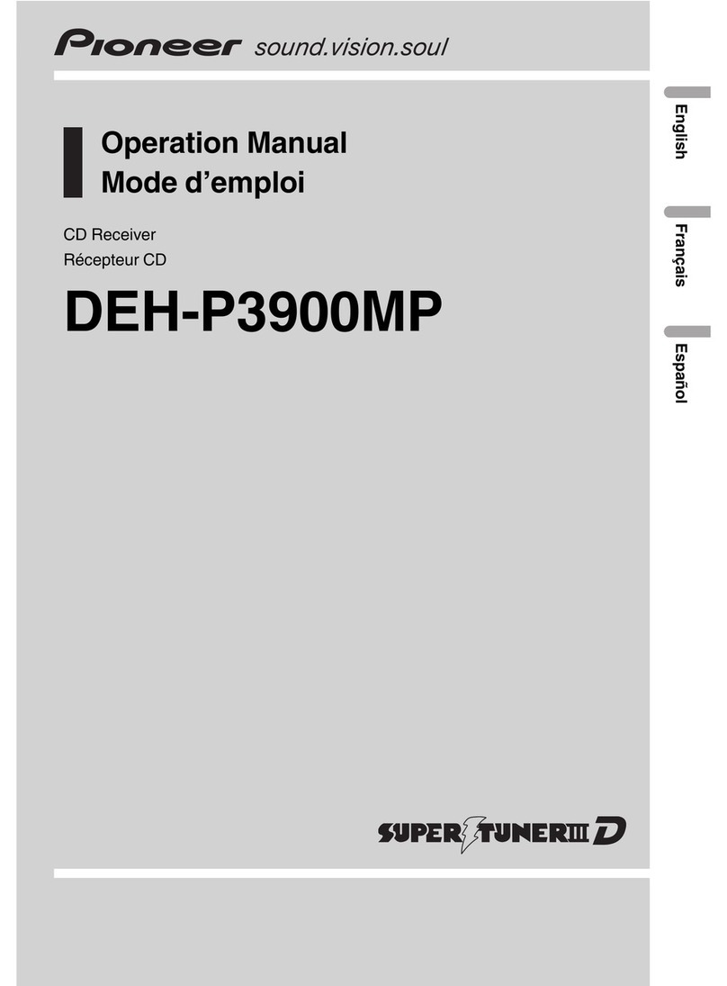 Pioneer Super Tuner III DEH-P3900MP Operation manual