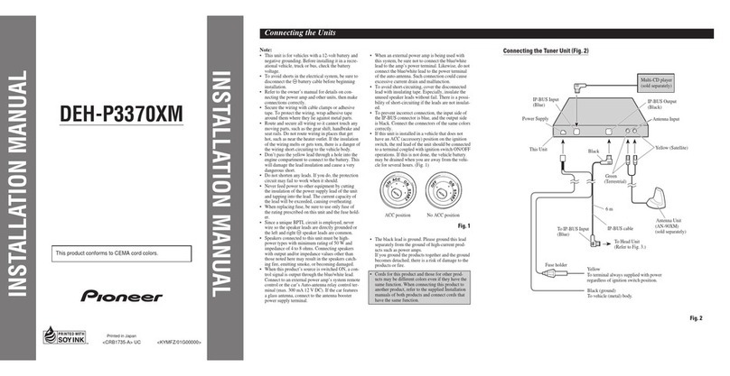 Pioneer DEH-P3370XM UC User manual
