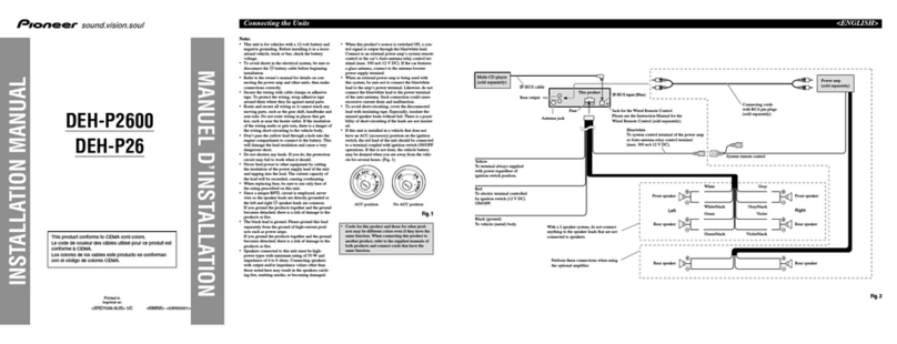 Pioneer Super Tuner III D DEH-P26 installation manual
