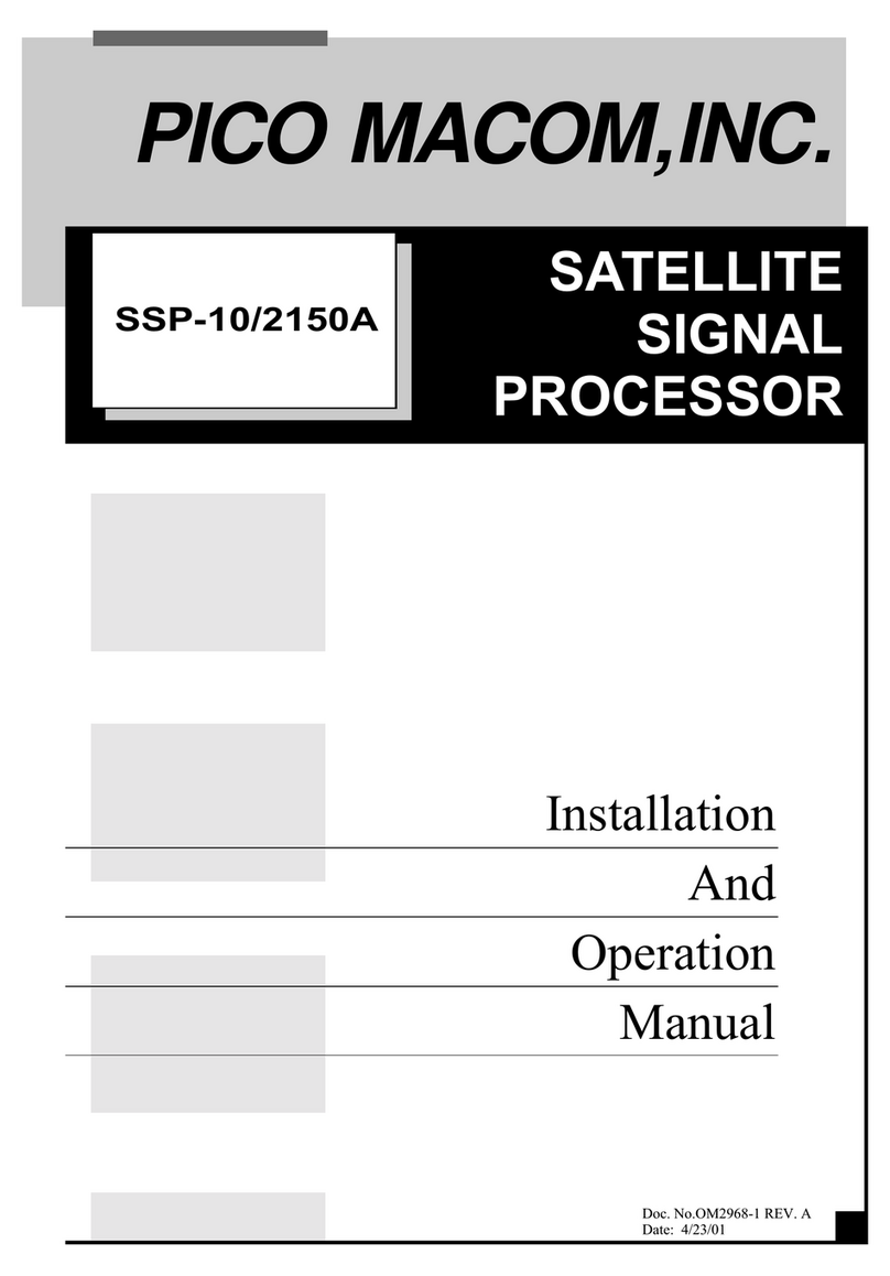 Pico Macom SSP-10/2150A Installating and operation manual