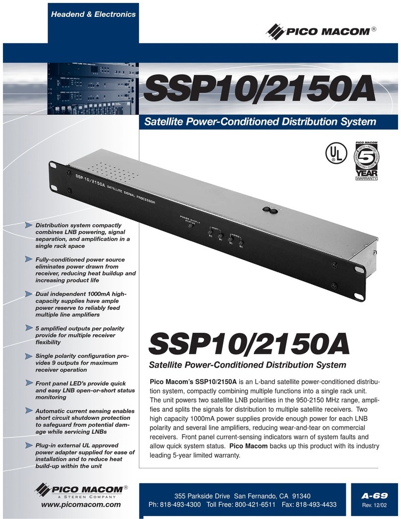 Pico Macom SSP-10/2150A Specifications Pico Macom SSP-10/2150A Specifications