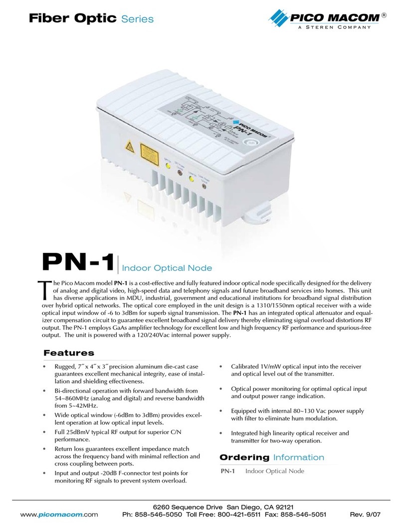 Pico Macom PN-1 Specifications Pico Macom PN-1 Specifications