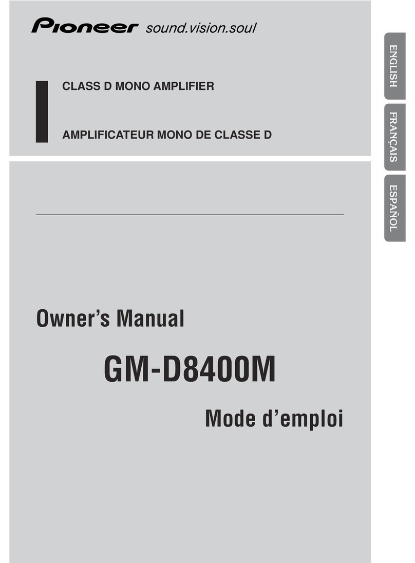 Pioneer GM-D8400M - Amplifier owner's manual