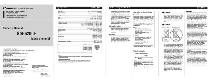 Pioneer GM-6200F User manual