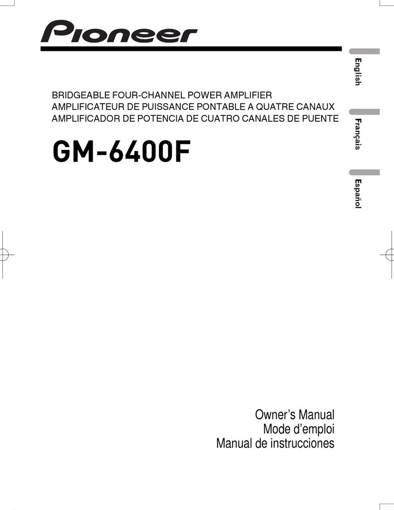 Pioneer GM6400F - Bridgeable Amplifier User manual