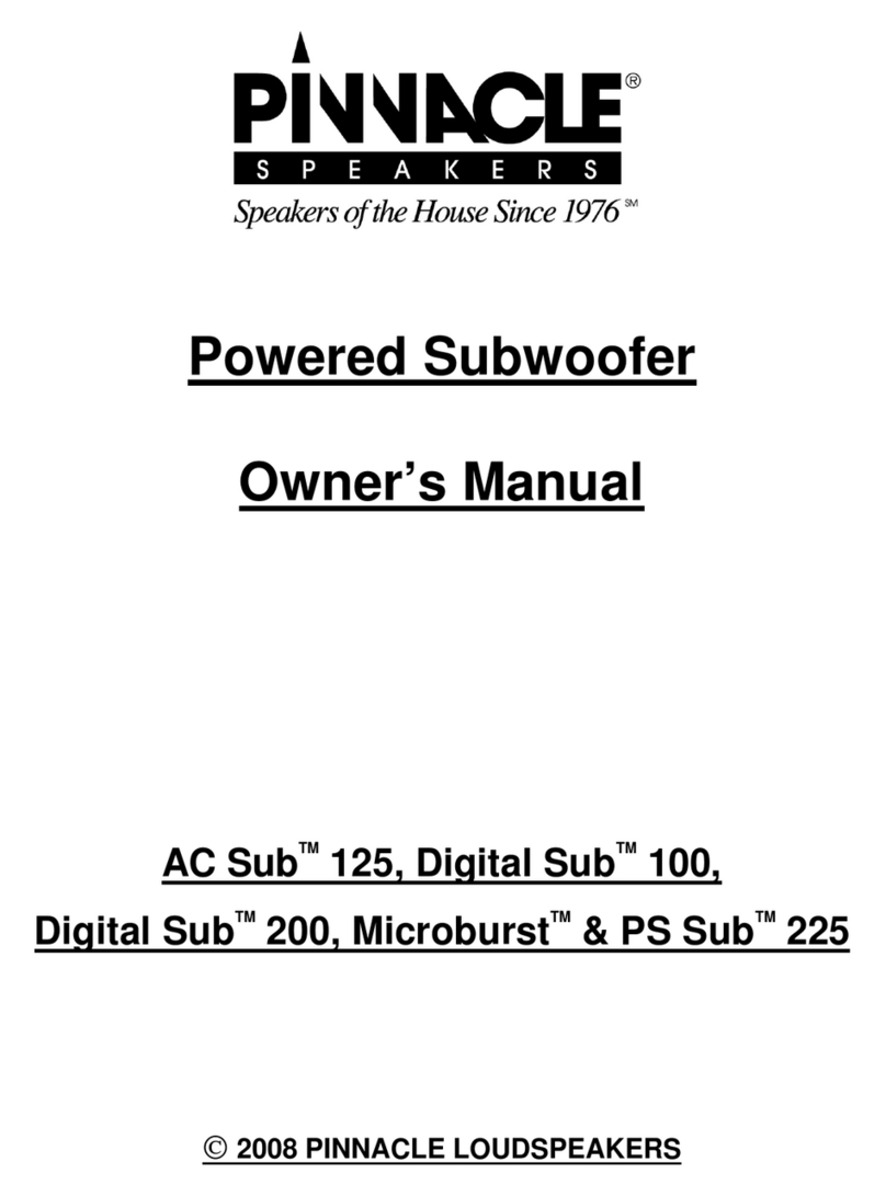 Pinnacle Microburst Sub 225 owner's manual