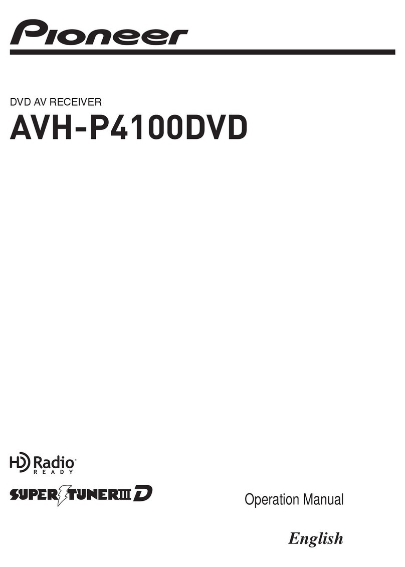 Pioneer Super Tuner IIID AVH-P4100DVD User manual Pioneer Super Tuner IIID AVH-P4100DVD User manual