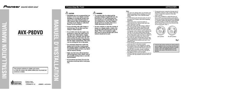 Pioneer AVX-P8DVD User manual