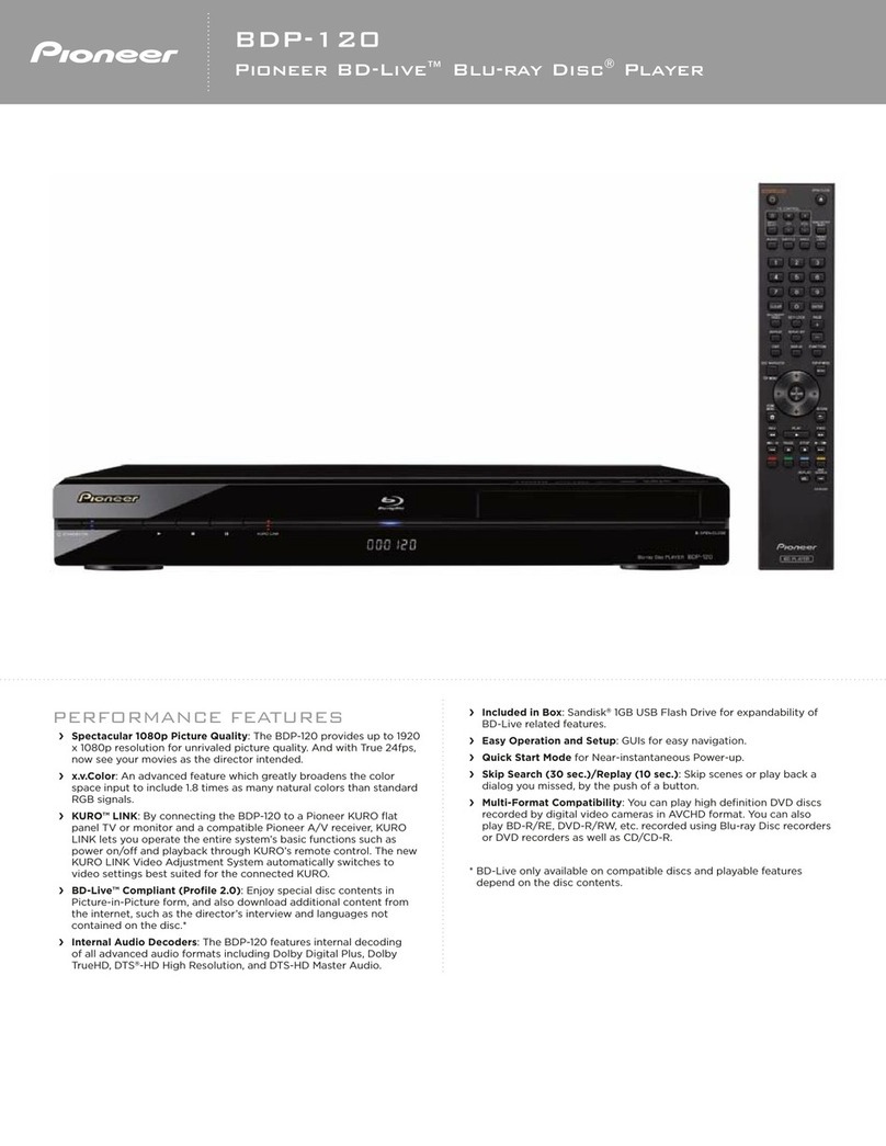 Pioneer BDP-120 User manual